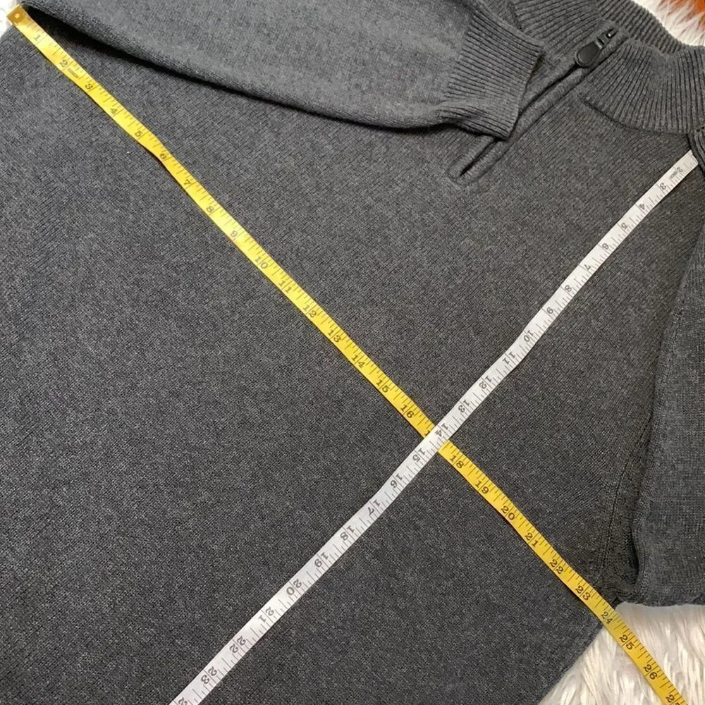 🟢3 for $20—CROFT & Barrow cotton quarter zip mock neck long sleeve sweater